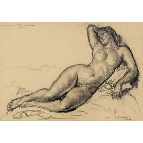 CHARLES L′EPLATTENIER : Femme couch�e (DOBIASCHOFSKY AUKTIONEN AG)