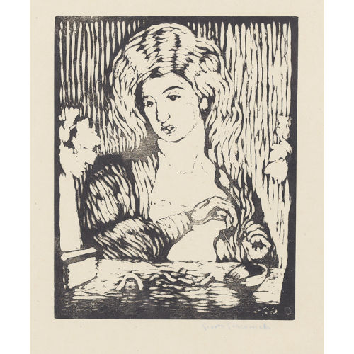 GIOVANNI GIACOMETTI : Toeletta della sera III. / Portrait Annetta Giacometti (DOBIASCHOFSKY AUKTIONEN AG)