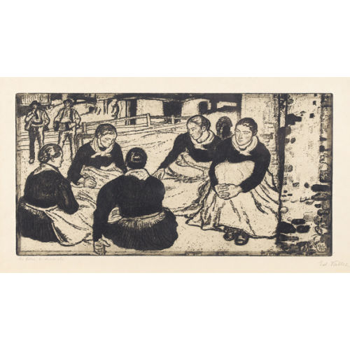 EDOUARD VALLET : 'Les filles, le dimanche' (DOBIASCHOFSKY AUKTIONEN AG)