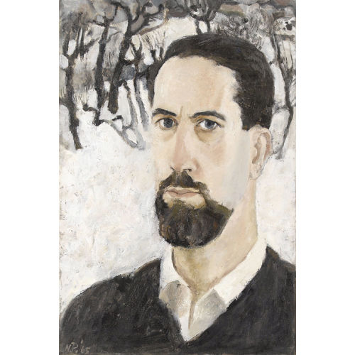NORMAN PERRYMAN : Selbstportr�t vor verschneiter Waldlandschaft (DOBIASCHOFSKY AUKTIONEN AG)