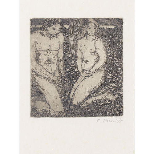 CUNO AMIET : Adam und Eva im Paradies (DOBIASCHOFSKY AUKTIONEN AG)