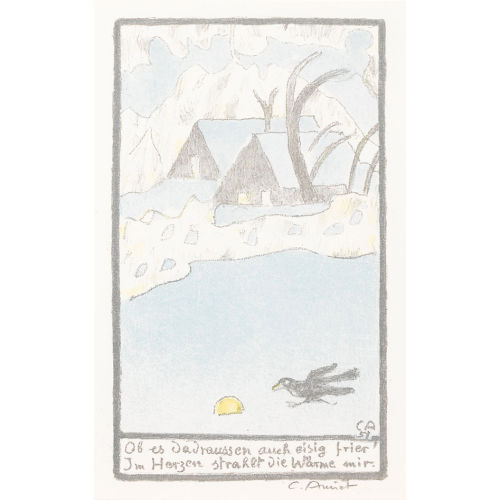 CUNO AMIET : Winterlandschaft mit Kr�he (DOBIASCHOFSKY AUKTIONEN AG)