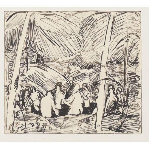 CUNO AMIET : Studie zu Jungbrunnen (DOBIASCHOFSKY AUKTIONEN AG)