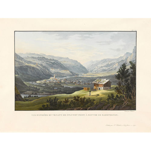 JOHANN JAKOB FALKEISEN : 'Vue d′And�er en venant de Splugen prise � gauche de...' (DOBIASCHOFSKY AUKTIONEN AG)