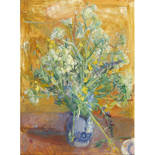 MAX VON M�HLENEN : Stillleben mit Feldblumen in Steingutkrug (DOBIASCHOFSKY AUKTIONEN AG)