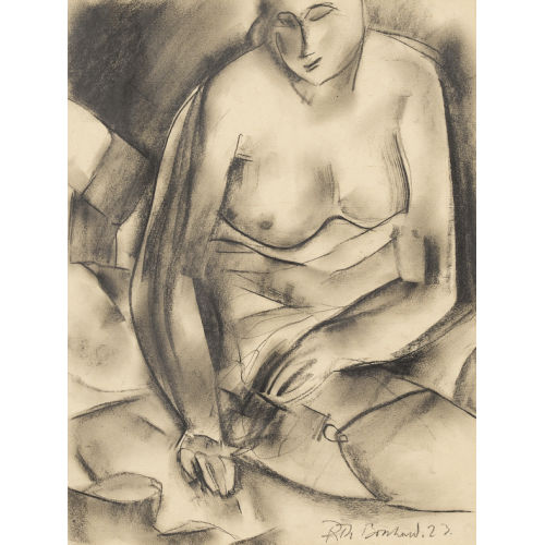 RODOLPHE THEOPHILE BOSSHARD : 'Nu arrangeant son bas' (DOBIASCHOFSKY AUKTIONEN AG)