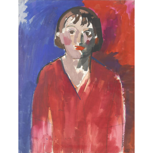HANS ROHNER : Frau in Rot (DOBIASCHOFSKY AUKTIONEN AG)
