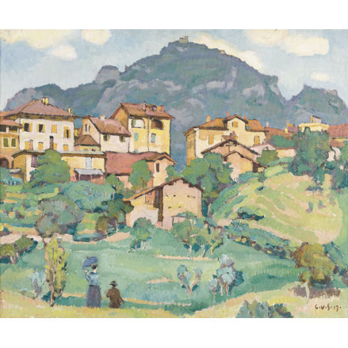 CARL ALBERT VON SALIS-SOGLIO : Ansicht von Montagnola (DOBIASCHOFSKY AUKTIONEN AG)