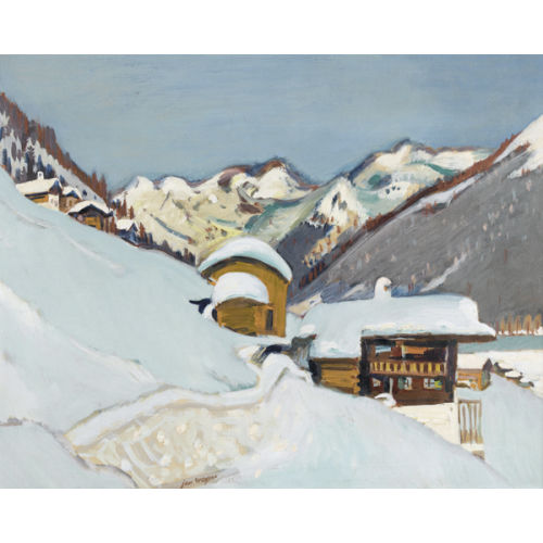 JAN WIEGERS : 'Winterlandschaft mit Davosersee' (DOBIASCHOFSKY AUKTIONEN AG)