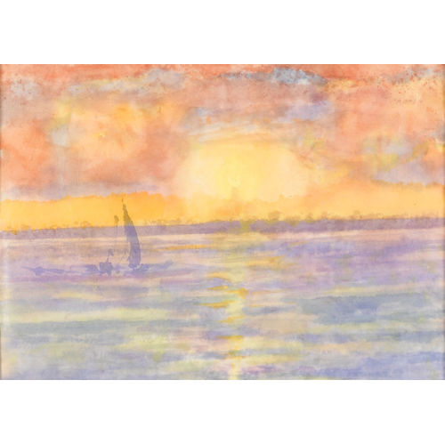 ROLF D�RIG : Stimmungsvoller Sonnenuntergang am See (DOBIASCHOFSKY AUKTIONEN AG)