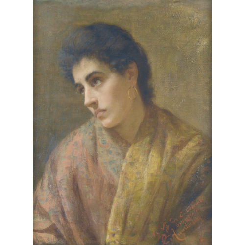 PIETRO ANASTASIO : Junge Dame mit Schal (DOBIASCHOFSKY AUKTIONEN AG)