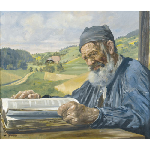HANS GARTMEIER : Bauer am Lesen (DOBIASCHOFSKY AUKTIONEN AG)