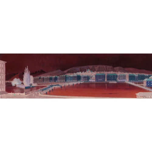 JEAN DU BOIS : Blick auf die Promenade von Genf mit Kathedrale (DOBIASCHOFSKY AUKTIONEN AG)