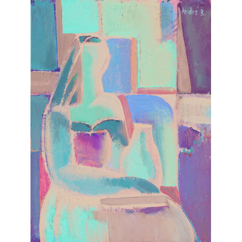 ANDRE RENE CESAR BRECHET : Kubistisches Frauenportr�t mit Vase (DOBIASCHOFSKY AUKTIONEN AG)