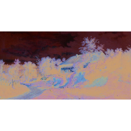 JULES NICOLAS SCHITZ : Sommerliche Landschaft mit Bauernhof (DOBIASCHOFSKY AUKTIONEN AG)