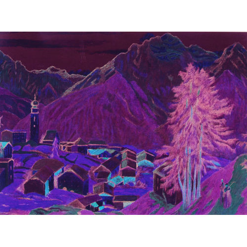 EMIL CARDINAUX : Das Dorf Ftan (DOBIASCHOFSKY AUKTIONEN AG)