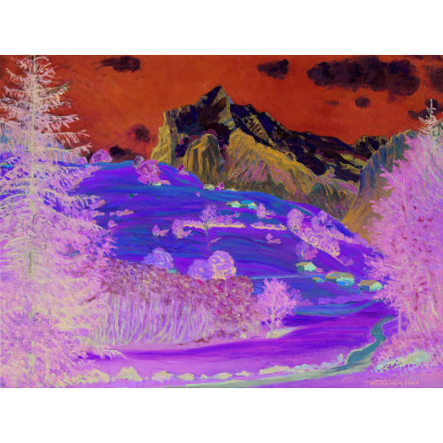WALDEMAR THEOPHIL FINK : Sommerliche Alpenpartie mit Wetterhorn (DOBIASCHOFSKY AUKTIONEN AG)
