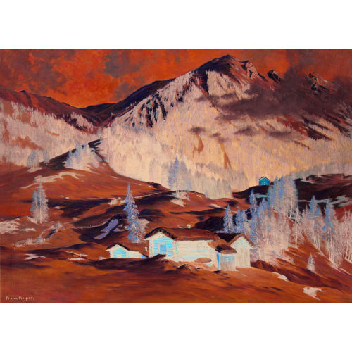 FRANZ HOLPER : Sonnige Winterlandschaft bei Davos (DOBIASCHOFSKY AUKTIONEN AG)