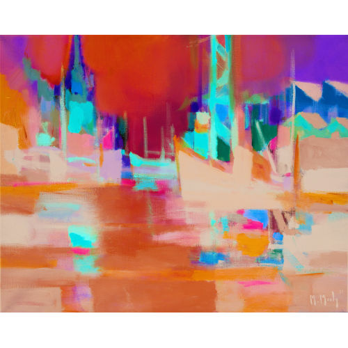 MARCEL MOULY : 'Le port bleu' (DOBIASCHOFSKY AUKTIONEN AG)