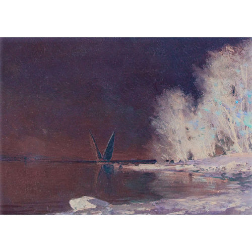 AUGUSTE BAUD-BOVY : Uferpartie mit Barke am Genfersee (DOBIASCHOFSKY AUKTIONEN AG)
