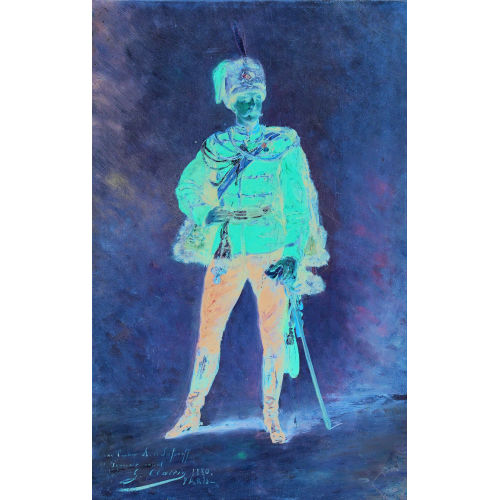 GEORGES JULES VICTOR CLAIRIN : Portr�t eines Kosaken in Uniform (DOBIASCHOFSKY AUKTIONEN AG)
