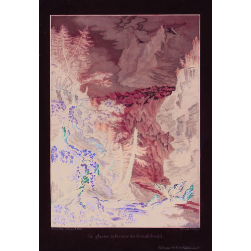 RUDOLF BODMER : 'Le glacier inferieur du Grindelwald' (DOBIASCHOFSKY AUKTIONEN AG)