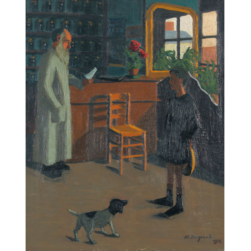 MARIUS BORGEAUD : 'La pharmacie' (DOBIASCHOFSKY AUKTIONEN AG)