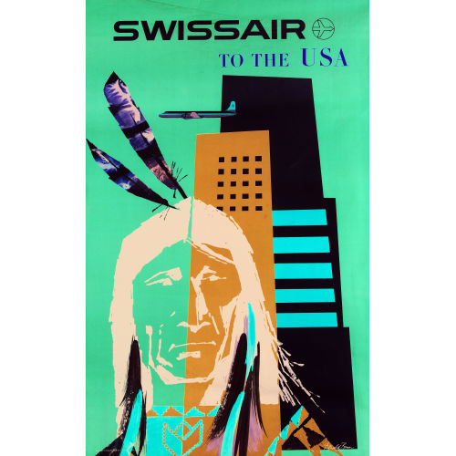 DONALD BRUN : 'Swissair to the USA' (DOBIASCHOFSKY AUKTIONEN AG)