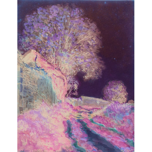 HENRI MARCEL ROBERT : Sonniger Feldweg mit Mauer (DOBIASCHOFSKY AUKTIONEN AG)