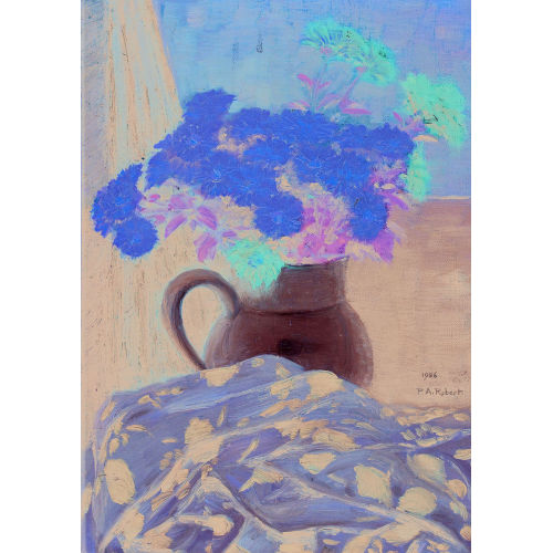 PAUL ANDRE FELIX ROBERT : Stillleben mit Blumen in einem weissen Krug (DOBIASCHOFSKY AUKTIONEN AG)