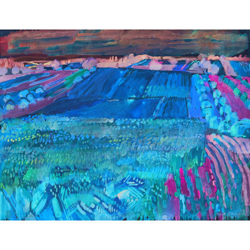 MARTIN ALFRED CHRIST : Sommerliche Feldlandschaft (DOBIASCHOFSKY AUKTIONEN AG)