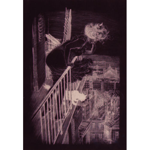 THEOPHILE-ALEXANDRE STEINLEN : Jeune femme au balcon (DOBIASCHOFSKY AUKTIONEN AG)