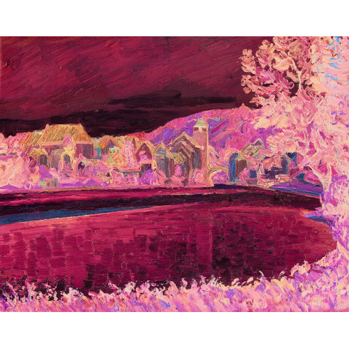 ERNST SAMUEL GEIGER : Sommerliche Ansicht von Brugg an der Aare (DOBIASCHOFSKY AUKTIONEN AG)