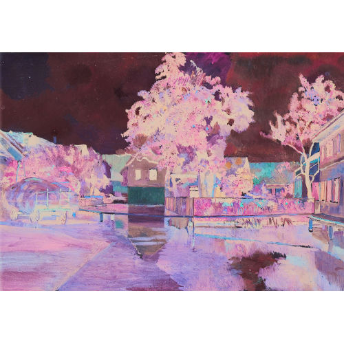 JOSE MANUEL SANZ Y ARIZMENDI : 'Hochwasser in Ermatingen' (DOBIASCHOFSKY AUKTIONEN AG)