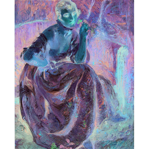 OTTO VAUTIER : Sitzende Dame mit einer Blume in der Hand (DOBIASCHOFSKY AUKTIONEN AG)