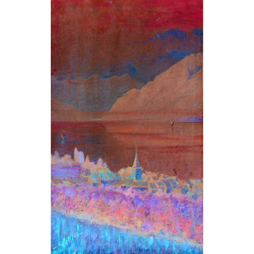 CHARLES PARISOD : Blick auf den Genfersee bei Lutry (DOBIASCHOFSKY AUKTIONEN AG)