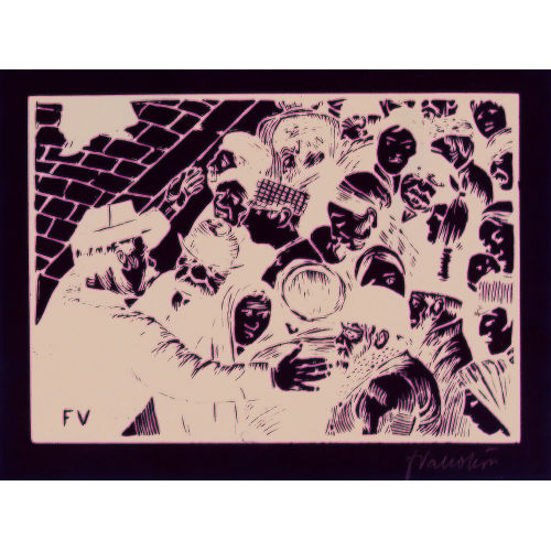 FELIX VALLOTTON : La foule � Paris (DOBIASCHOFSKY AUKTIONEN AG)