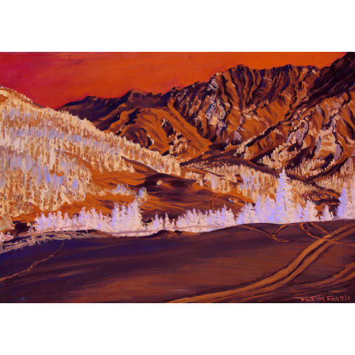 WALDEMAR THEOPHIL FINK : Sonnige Winterlandschaft bei Adelboden (DOBIASCHOFSKY AUKTIONEN AG)