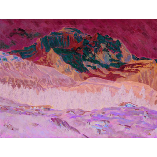 LOUIS ALEXANDRE ROQUIER : Das Jungfraumassiv im Abendrot (DOBIASCHOFSKY AUKTIONEN AG)