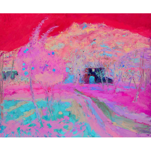CHRISTIAN HUGUES CAILLARD : S�dliche Landschaft mit Bauernh�usern (DOBIASCHOFSKY AUKTIONEN AG)