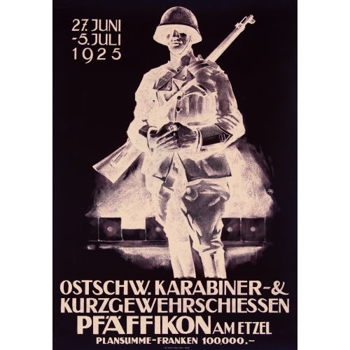 IWAN EDWIN HUGENTOBLER : 'Ostsch. Karabiner- & Kurzgewehrschiessen Pf�ffikon 1925' (DOBIASCHOFSKY AUKTIONEN AG)