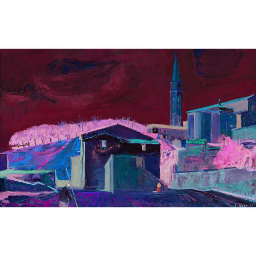 ADRIEN HOLY : 'Le campanile Arezzo' (DOBIASCHOFSKY AUKTIONEN AG)