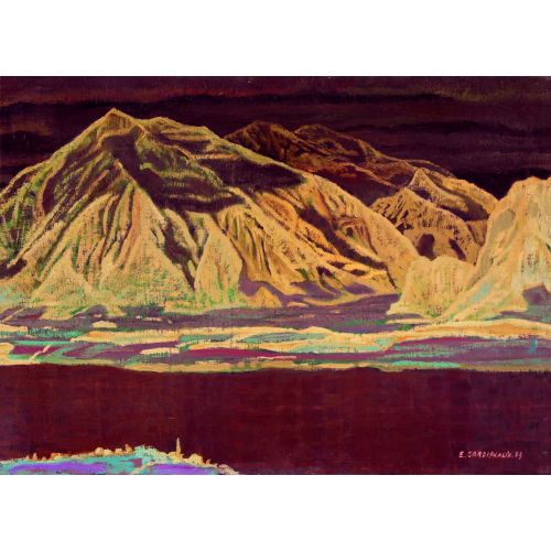 EMIL CARDINAUX : Blick auf den Thunersee mit Niesen (DOBIASCHOFSKY AUKTIONEN AG)