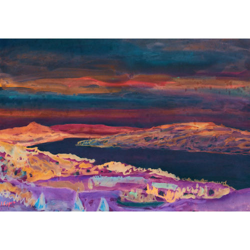 IGNAZ EPPER : Tessiner Landschaft mit See (DOBIASCHOFSKY AUKTIONEN AG)
