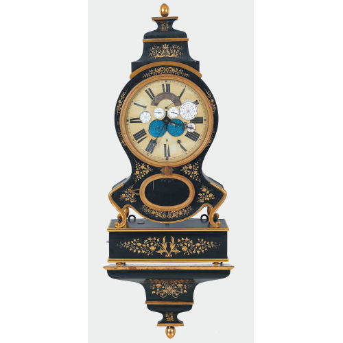 PENDULE MIT UHRVITRINE : La Chaux-de-Fonds, um 1850 (DOBIASCHOFSKY AUKTIONEN AG)