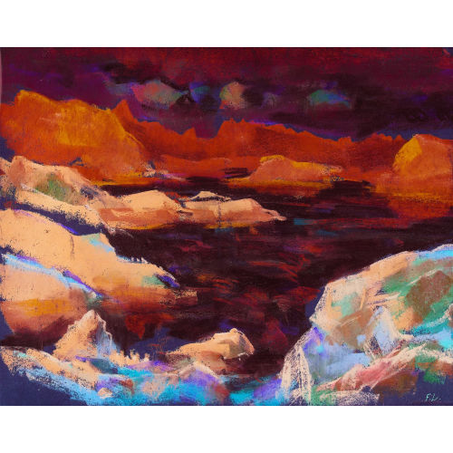 FRIEDRICH LUDWIG : 'Blaue Berge in den Alpen' (DOBIASCHOFSKY AUKTIONEN AG)