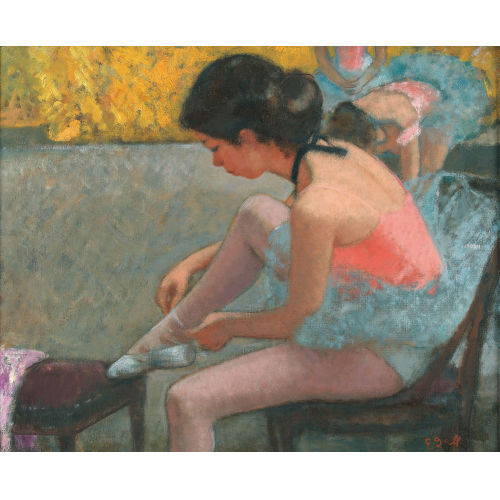 FRAN�OIS GALL : Ballerinas beim Schn�ren ihrer Schuhe (DOBIASCHOFSKY AUKTIONEN AG)