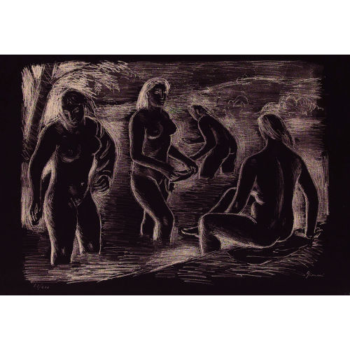 WILHELM GIMMI : Le bain (DOBIASCHOFSKY AUKTIONEN AG)