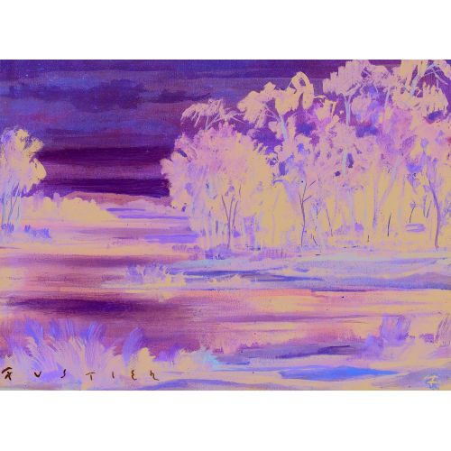 GEORGES (REIGNIER) FUSTIER : 'Paysage des bords de l′Arve' (DOBIASCHOFSKY AUKTIONEN AG)