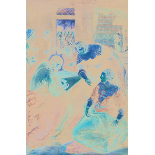 MARIE HAUSHOFER : Jesus bei Maria und Martha (DOBIASCHOFSKY AUKTIONEN AG)
